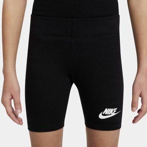 Nike Futura Bike Shorts Black White 36J063-023 Youth Girls